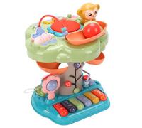 JTLB Juguete Educativo Musical para Niños Pequeños de la Casa del árbol, con Luces, Sonido, Tambor de Mano, Cuentas, Engranajes para el Aprendizaje del Desarrollo Sensorial del bebé