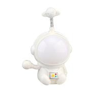 JTLB Lámpara de Noche Spaceman con Bonitos Ojos Animados, Luz Nocturna Regulable con 2 Engranajes y Carga USB para Dormitorio, Plástico, 10,5x7x16cm (Blanco)