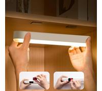 JTLB Luz LED Inteligente Compacta con Sensor de Movimiento Inteligente para el Cuidado de los Ojos, Luz Nocturna Larga Perfecta para Uso Doméstico, Recargable (Luz amarilla)