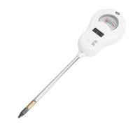 JTLB Medidor de Humedad del Suelo 6 en 1 Probador Digital Planta PH Temperatura Luz Solar Niveles de Nutrientes Medidor de Prueba para Jardinería Agricultura Ideal para Monitoreo del