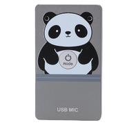 JTLB Micrófono de Cancelación de Ruido USB, Recogida de Sonido Omnidireccional de 260 Grados Smart 2 Canales 360 para Juegos de Grabación de Transmisión en Vivo, HiFi Dual, Aluminio (Gris meteorito)