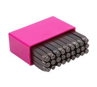 JTLB Moderno de Herramientas de Estampado de Metal Estilo Fuente, Herramientas de Estampado de Acero de Carbono de Alta Dureza para Joyas, Proyectos de Manualidades, etc. Tamaño de (Minúscula)
