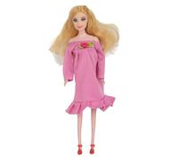 JTLB Muñeca Móvil de 11 Articulaciones, Juguete para mamá Embarazada con Vientre Extraíble para Niños, Interacción Educativa Entre e Hijos, Muñeca de Moda DIY para Niñas (Rosa)