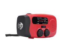 JTLB Radio de Emergencia de Cigüeñal Solar, Radio Meteorológica de 2000 MAh con Civilización con Linterna LED SOS, Supervivencia Portátil Compacta para Senderismo, Acampar