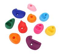 JTLB Soportes de escalada para pared de roca, grandes, multicolor, para entusiastas de la escalada en roca, plástico de polietileno, 10 unidades, tamaño S, M, L (tamaño mediano, 10 paquetes)