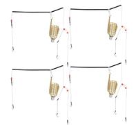 JTLB Trampa de Señuelo de Jaula de Cebo de Pesca de 4 Uds con Peso de Fregadero Incorporado, Cesta Alimentadora Ligera Portátil para Pesca de Carpa (50g 4 Piezas)