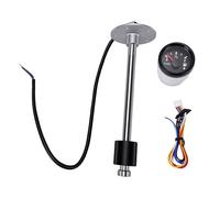 JTLB Unidad Emisora de y Kit de Medidor, Sensor de Nivel de Agua de 11 Pulgadas 240-33Ω con Acero Inoxidable SUS316 IP67 para Barco Camión RV (Esfera negra, bisel negro.)