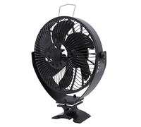 JTLB Ventilador de Estufa Accionado por Calor, Montaje en Pared, Eficiencia Energética, Aleación de Aluminio, Adecuado para Chimenea de Estufa de Leña con ángulo de Ajuste de 360