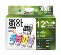 JTM PGI-580 CLI-581 XXL Cartuchos de Tinta para Canon 580 581 Multipack para Canon Pixma TR7550 TR8550 TS6150 TS6151 TS6250 TS6251 TS705 TS8150 TS8151 TS8250 TS9150 TS955(12 per)