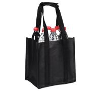 JTMKYO 1 bolsa de transporte para botellas de vino, herramienta de almacenamiento portátil, 6 compartimentos, bolsa de la compra reutilizable, soporte plegable para botellas, adecuado para picnic