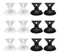 JTMKYO 12 ventosas de cristal para bombillas GU10 GZ10, herramienta de ventosa, mango triangular invertido, ventosa para quitar bombillas (negro, transparente)