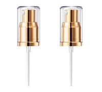 JTMKYO 2 cabezales de bomba para botellas de base cosmética, cabezal de bomba dorado para base líquida, cabezal de bomba de empuje adecuado para botella de base de maquillaje Dw (dorado)