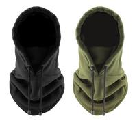 JTMKYO 2 máscaras con capucha, máscaras cálidas para hombres y mujeres, gorras de bicicleta al aire libre, capucha para el cuello a prueba de viento, adecuada para ciclismo, correr, escalar y hacer