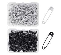 JTMKYO 240 imperdibles pequeños, pequeños, miniimperdibles, ropa, imperdibles de seguridad de metal para manualidades, costura, fabricación de joyas (negro, blanco)