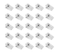 JTMKYO 25 Pinzas Acrílicas Adhesivas Decorativas, Clips de Plástico Autoadhesivos Transparentes para Pared, Exteriores, Hogar, Oficina y Escuela