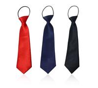 JTMKYO 3 Corbatas Para Niños De Color Sólido, Corbatas De Satén Elásticas Para Niños Y Niñas, Ocasiones Formales, Bodas, Graduaciones Y Uniformes
