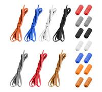 JTMKYO 7 pares de cordones con hebilla de cápsula, cordones sin atar para perezosos, cordones deportivos con cierre rápido, cordones de repuesto de malla (7 colores), Blanco, 37