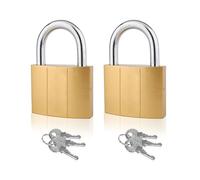 JTMKYO Candado de seguridad de 2 piezas con 6 llaves, antirrobo, candado de metal resistente a los arañazos, candado de seguridad para equipaje, mini candado de alto rendimiento