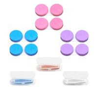 JTMKYO Estuche para lentes de contacto de 6 piezas, estuche para lentes de contacto, accesorios para lentes de contacto con clip de 3 piezas, estuche de viaje para lentes de contacto para viajes y