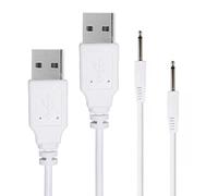 JTMM cables de carga de CC de repuesto 2 Paquetes (2,7 pies) USB a CC de 0.098 in de cable de carga rápida, pin USB de carga rápida de CC compatible con Paloqueth, compatible con Tracys Dog