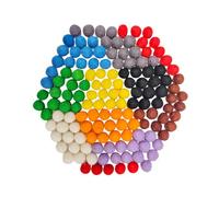 Jtnohx Bolas de Fieltro de Colores, Pompones de Fieltro para Manualidades, Cuentas de Fieltro de Lana 1cm, Bolas de Fieltro para Creativas DIY, 320 piezas de 1cm de Tamaño