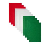 Jtnohx Hojas de Fieltro Rígido, Tela de Fieltro, Tejido Cuadrada de Color para Manualidades, 17.78×28.7cm 11 piezas Material Artesanal para Coser (Colores de la serie de Navidad)