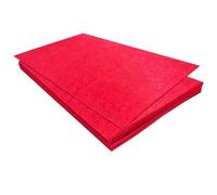 Jtnohx Hojas de Fieltro Rígido, Tela de Fieltro, Tejido Cuadrada de Color para Manualidades, 17.78×28.7cm 11 piezas Material Artesanal para Coser (Rojo)