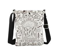JTOUK Bolsa cruzada con texto en inglés "I Hike Like A Girl Try to Keep Up", regalo para amantes de la aventura, Intenta mantener Cb Eu, 5.91 Inches ×8.27 Inches