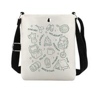 JTOUK Bolsa cruzada para acampar al aire libre, regalo de hogueras, regalo para amantes de la naturaleza, Camp Relax Cb Eu, 8.27 Inches ×6.5 Inches × 0.79 Inches