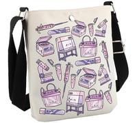 JTOUK Bolsa cruzada para regalo de bioquímica, microbiología, biología molecular, laboratorio, ciencia, regalo de laboratorio, Lab Cb Eu, 8.27 Inches ×6.5 Inches × 0.79 Inches