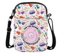 JTOUK Bolsa cruzada para regalo de terapeuta de música, regalo de graduación para el disco I'm A Music Therapist, Musicoterapeuta Cr Eu, 5.91 Inches ×8.27 Inches