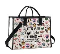 JTOUK Bolsa de lona inspirada en la película Edward Bella, regalo para fanáticos de la película de vampiro, mercancía para amantes de los vampiros, Twil Thing Lt Eu, 14.96”* 6.7”* 11.81” ,Large