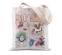 JTOUK Bolsa de mano con temática de mitología romana, mitología griega, regalo para amantes de los libros, Half Blood Tote EU, 14.96”* 6.7”* 11.81” ,Large