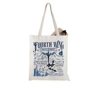 JTOUK Bolsa de mano inspirada en la cuarta ala SJM, regalo de literatura, regalo para amantes de los libros, Cuarto bolso de mano Eu, 13.78 inch x 15.75 inch, Large