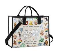 JTOUK Bolsa de mano inspirada en la película de fantasía It's Not Where You Go It's Who You Meet, Along the Way Lt Eu, 14.96”* 6.7”* 11.81” ,Large