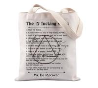 JTOUK Bolsa de recuperación de adicciones en 12 pasos, regalo de alcohólicos anónimos, regalo de recuperación AA NA, Bolsa de 12 pasos Eu, 14.96”* 6.7”* 11.81” ,Large