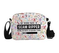 JTOUK Bolso cruzado de costura con texto en inglés "If You See A Ripper Now Is Not A Good Time", divertido regalo de costura para edredones, Ripper Hkb EU, 8.27 Inches × 5.91 Inches × 0.79 Inches