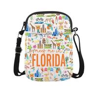 JTOUK Bolso cruzado Florida para mudarse a Florida, regalo de Florida City Gift Florida Tourist Merch, Conoce a Florida Cr Eu, 5.91 Inches ×8.27 Inches