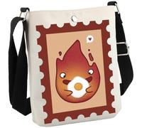 JTOUK Bolso cruzado inspirado en el anime japonés, regalo de llama, demonio de fuego, regalo para amantes del fuego de los dibujos, Anime Fire Cb Eu, 8.27 Inches ×6.5 Inches × 0.79 Inches