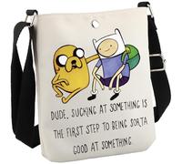JTOUK Bolso cruzado inspirado en programas de televisión animados de dibujos animados, regalo de aventura, regalo de dibujos animados Being Sorta Good At Something, At Something Cb Eu, 8.27 Inches ×
