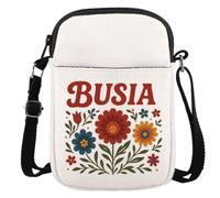 JTOUK Busia Polish Grandma Gift for Mother's Day Polish Pride Wycinanki Floral Graphic Polish Busia Crossbody Bag
