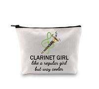 JTOUK Clarinete - Regalo para clarinete con clarinete Girl Like A Regular Girl But Way - Bolsa de maquillaje de viaje con cremallera para profesor de clarinete, Clarinete Girl Bag Eu, Moderno