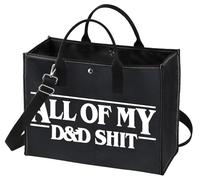 JTOUK DandD Gift RPG Gamer Gift D Dragon Dice Accessory Bag All Of My D D Stuff Bolsa de lona para amantes de los juegos, My Dd Lt Eu, 14.96”* 6.7”* 11.81” ,Large