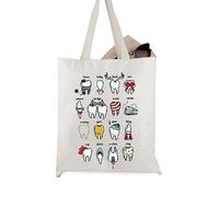 JTOUK Funny Play On Words - Bolsa de lona para regalo de dentista, Bolsa de dientes Eu, 13.78 inch x 14.96 inch, Large