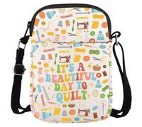 JTOUK Inspiration Quilter - Regalo para mujeres costureras con texto en inglés "It's A Beautiful Day to Quilt Sewing Project", bolsa de regalo para amantes de la costura, To Quilt Cr Eu, 5.91 Inches ×