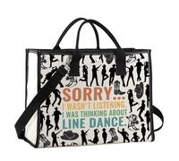 JTOUK Line Dance Gift Country Dancer Gift Bolso de lona Western Country Music Line Dancing, Line Dance Lt Eu