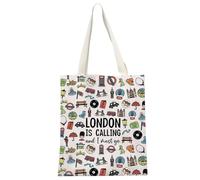 JTOUK Londres Girls Weekend Gift London England UK Travel Souvenir Gift London Accessories Bag London Travel Toiletry Bag, Must Go London Tote Eu, Bolsa de cosméticos con impresión