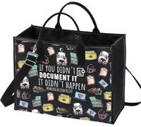 JTOUK Medical Coder Gift - Bolsa de lona con texto en inglés "If You Didn't Document It Didn't Happen", Medicalcoderlife Lt Eu, 14.96”* 6.7”* 11.81” ,Large