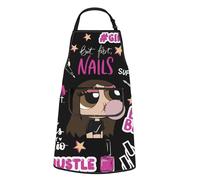 JTOUK Nail Tech - Delantal de cocina con temática de esmalte de uñas, regalo divertido para artistas de uñas, regalo para técnico de uñas, Delantal de uñas UE, 76.2cm x 68.6cm