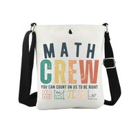JTOUK Nerdy Math - Bolso cruzado para profesor de matemáticas, regalo para los amantes de las matemáticas, Math Crew Cb Eu, 8.27 Inches ×6.5 Inches × 0.79 Inches